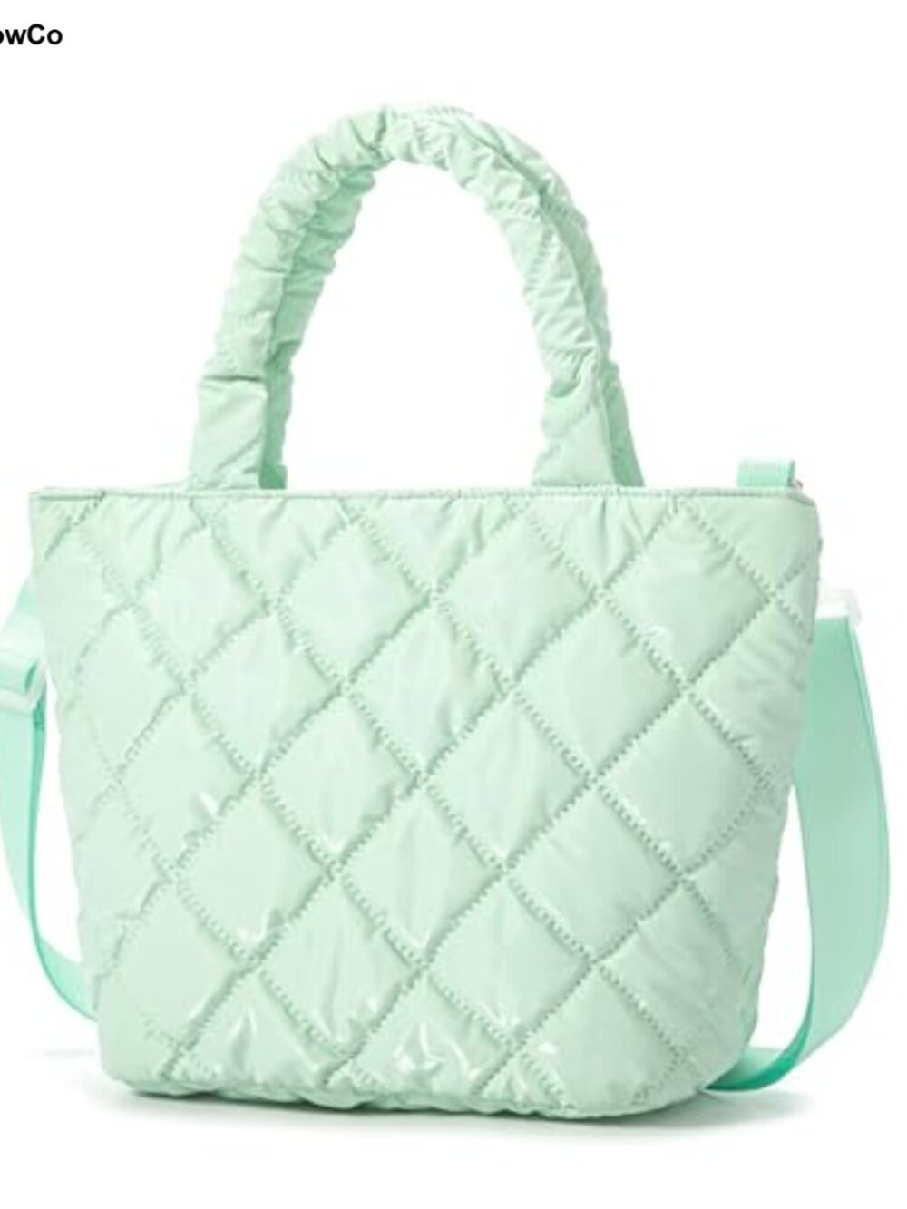 Women's Quilted Puffy Tote Handbag Crossbody Purse Lightweight